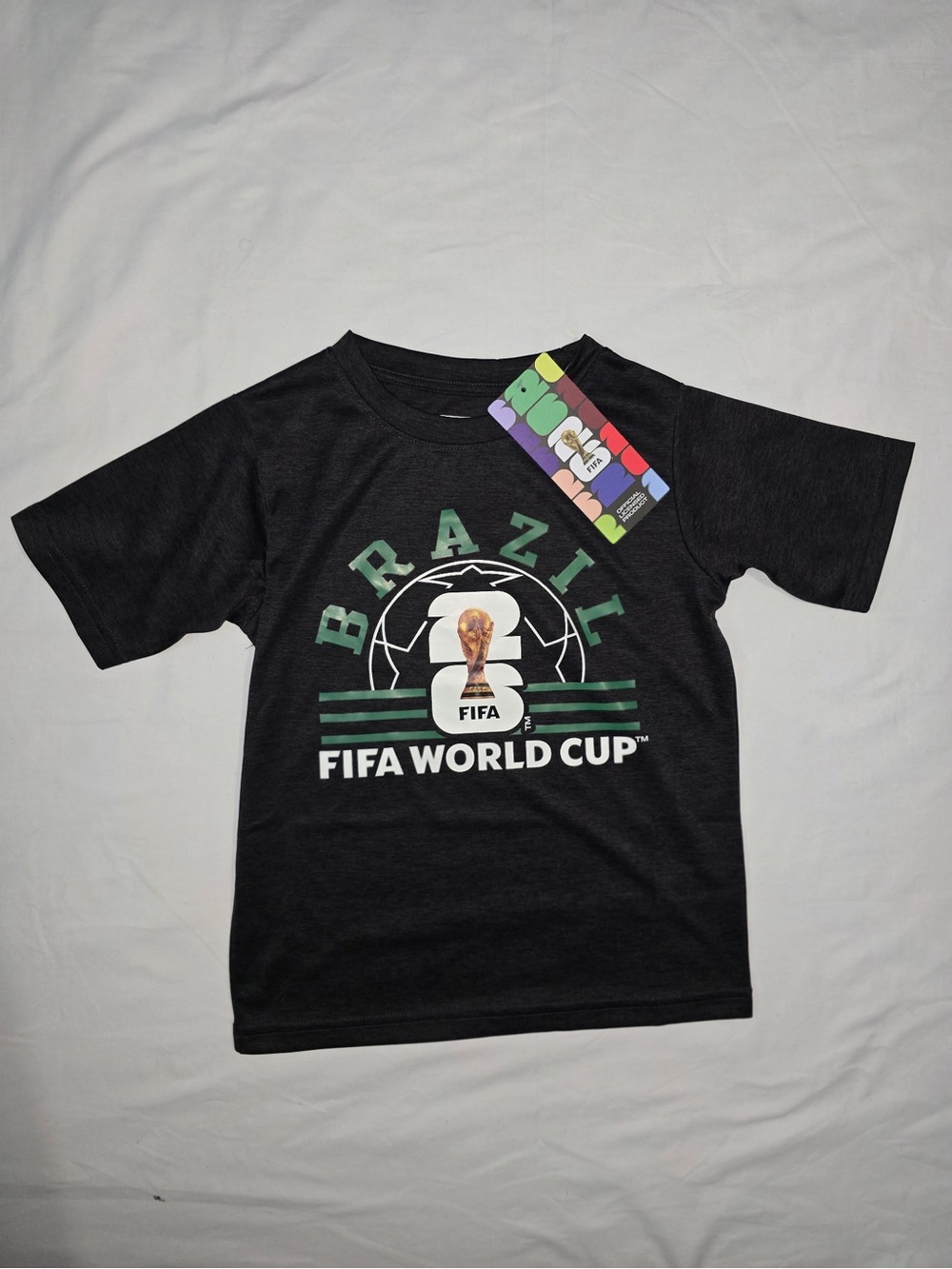 Kids Black FIFA World Cup Brazil Graphic Tee